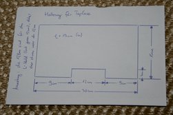 Skizze für das Holzbrett
